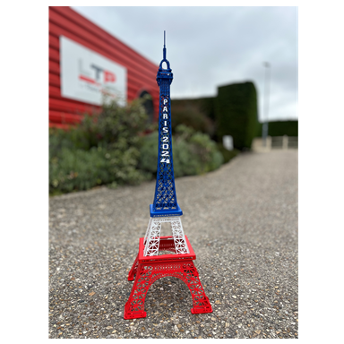 sticker OBJET-3D TOUR EIFFEL PETIT Paris 2024 bleu blanc rouge