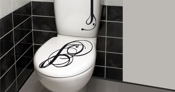 Stickers de décoration pour toilette / wc. Citation originale et drôle pour  décorer ces toilettes. Sticke…