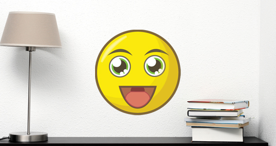 Stickers muraux : smiley heureux - Sticker décoration murale